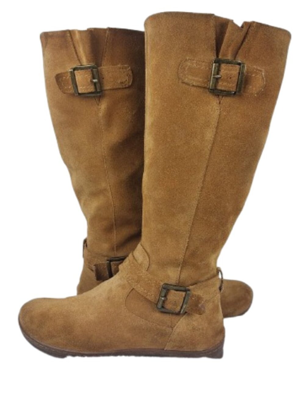 b.o.c by BØRN Women's Camel Brown Suede Leather Tall Riding Boots Size US 8M